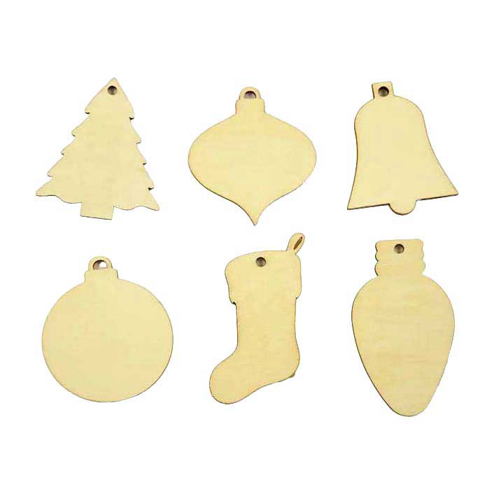 Basteln Sie Mini-Weihnachtsschmuck aus Holz