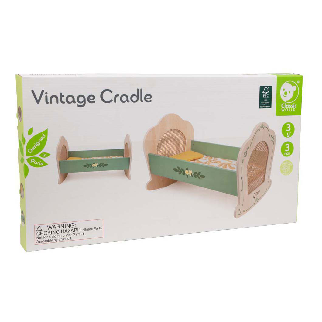 Berceau de poupée en bois vintage Classic World