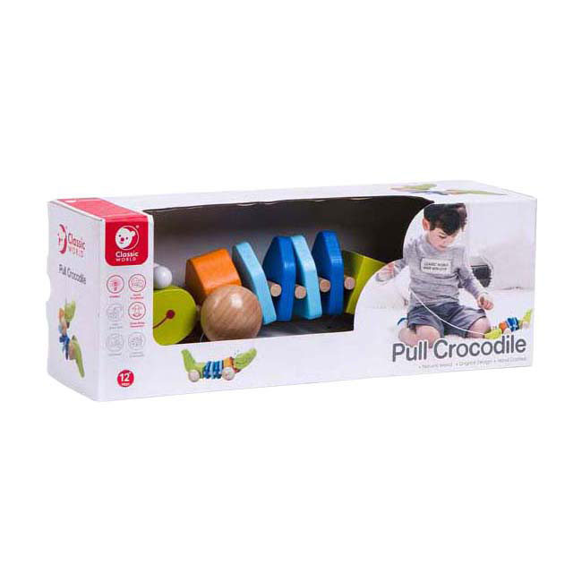 Crocodile à tirer en bois Classic World