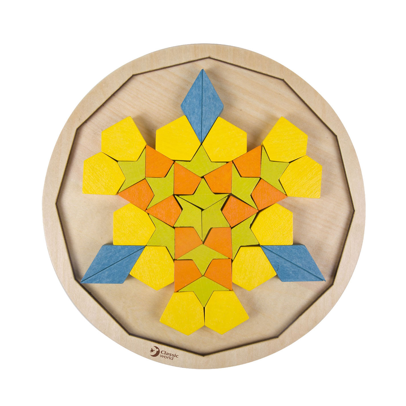 Classic World Holz-Mandala-Puzzle, 72-teilig.