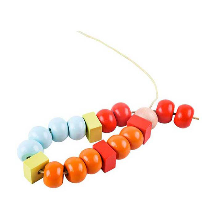 Perles à enfiler en bois Classic World , 90 pièces.