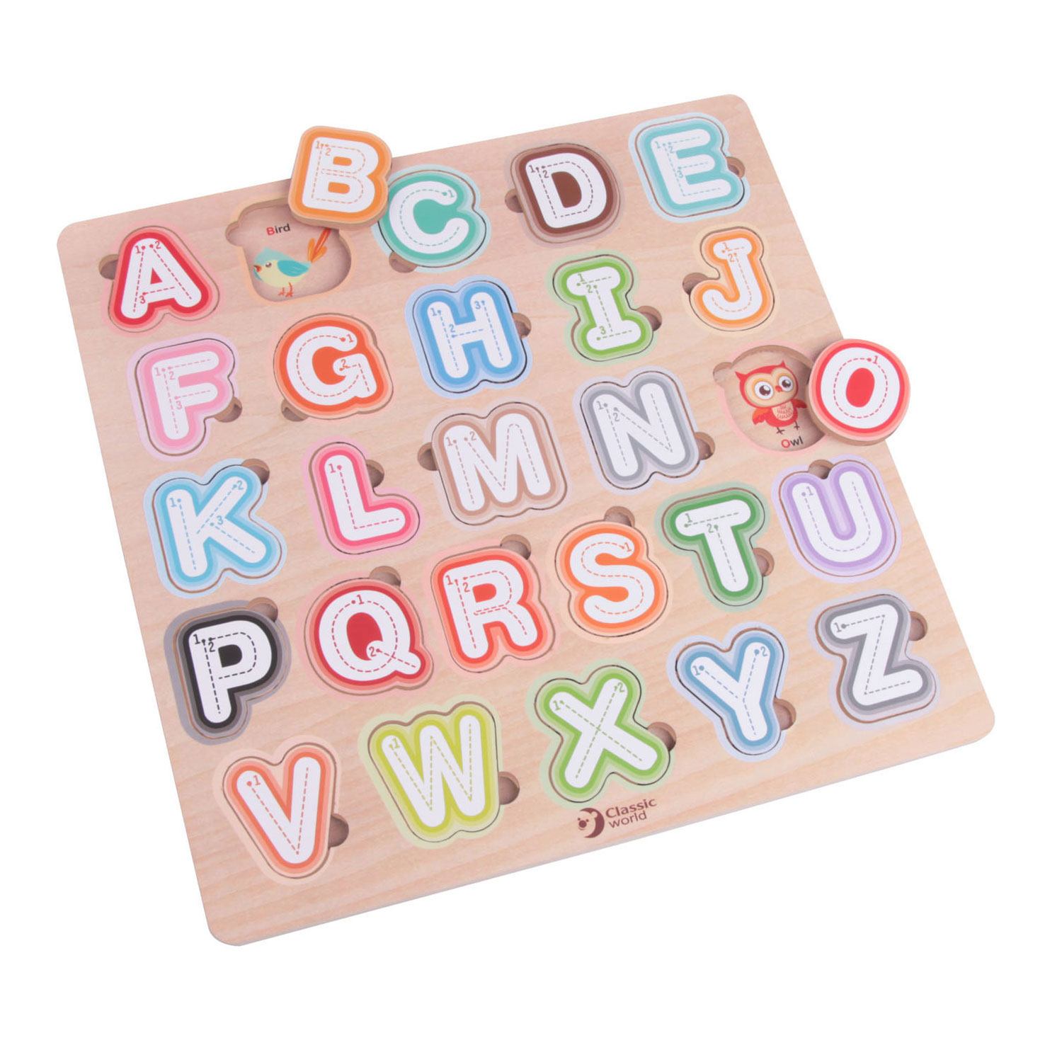 Classic World Holzpuzzle Alphabet, 27 Teile.