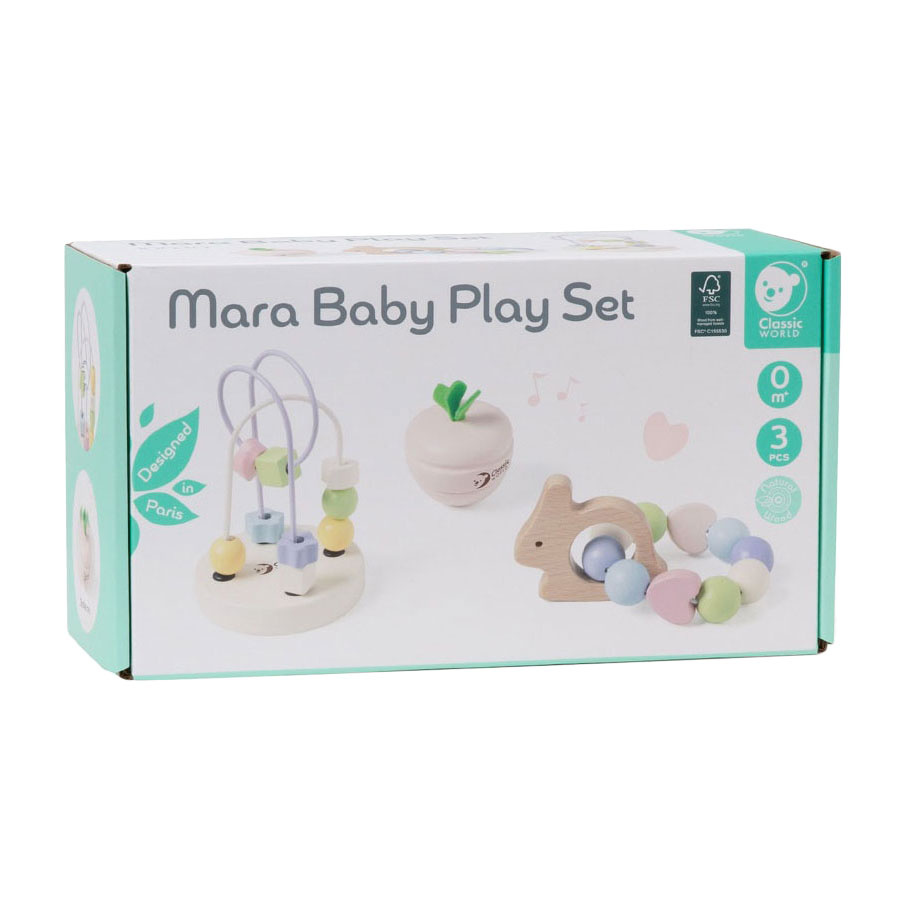 Classic World Holz-Babyspielset Mara, 3-teilig.