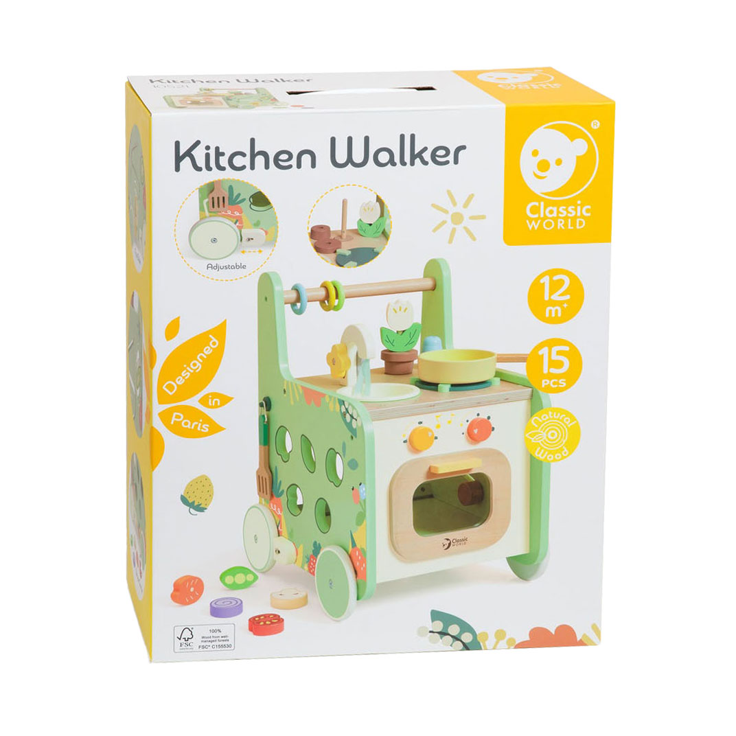 Classic World Wooden Walker Kitchen, 15-teilig.