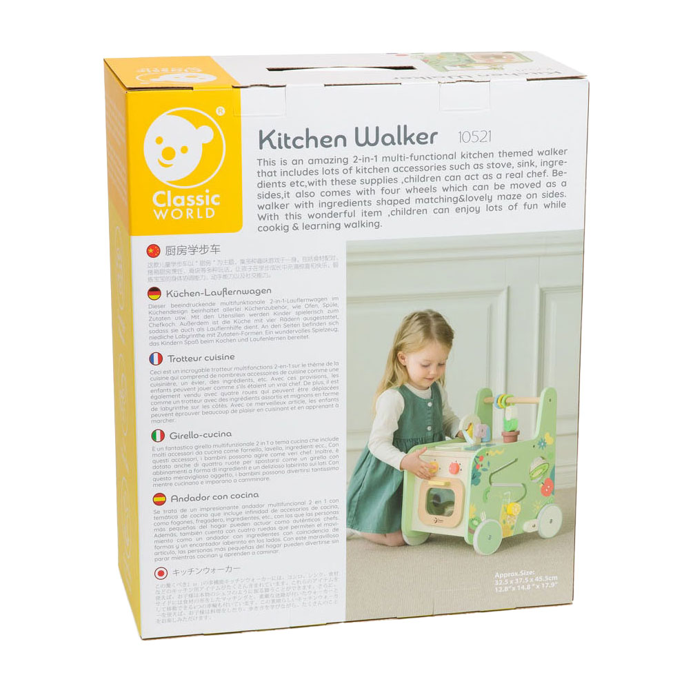 Classic World Wooden Walker Kitchen, 15-teilig.