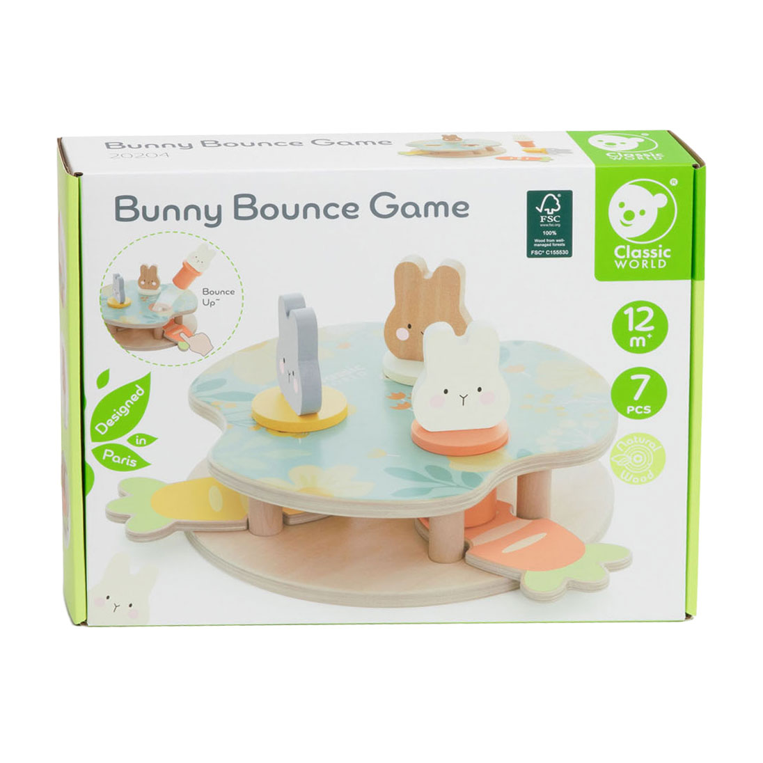 Jeu en bois de lapin rebondissant Classic World