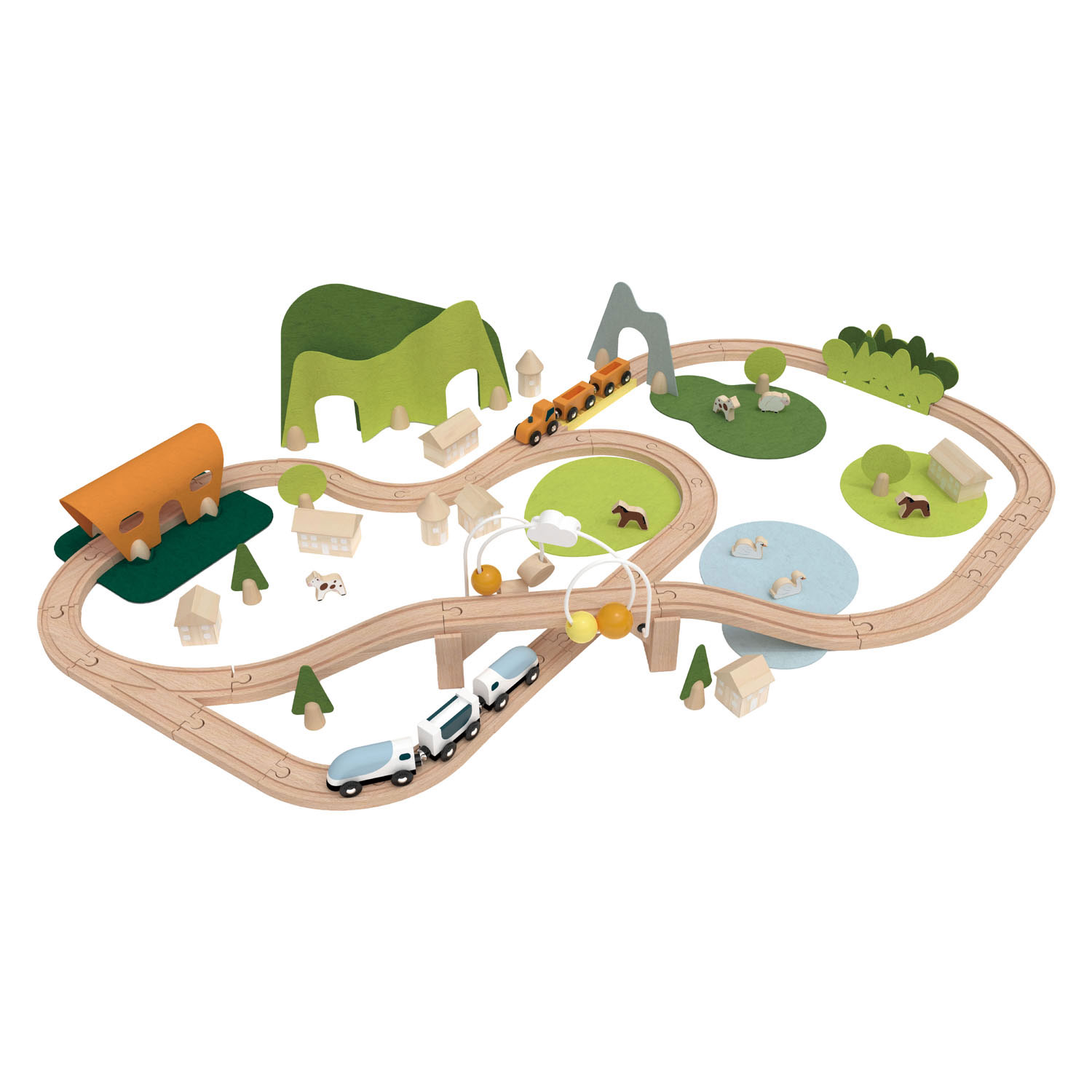 Coffret de train classique sur le thème de la nature - 100 pièces.