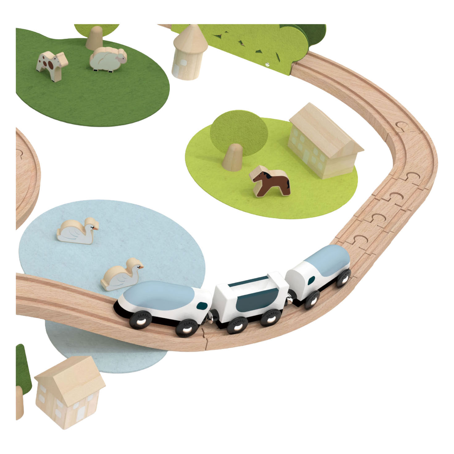 Coffret de train classique sur le thème de la nature - 100 pièces.