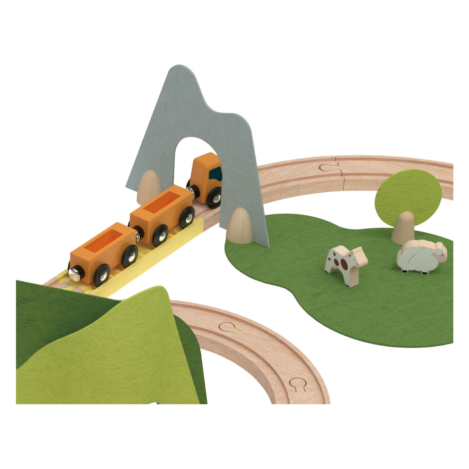 Coffret de train classique sur le thème de la nature - 100 pièces.