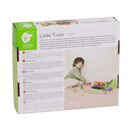 Classic World Houten Treinbaan Speelset, 40dlg.