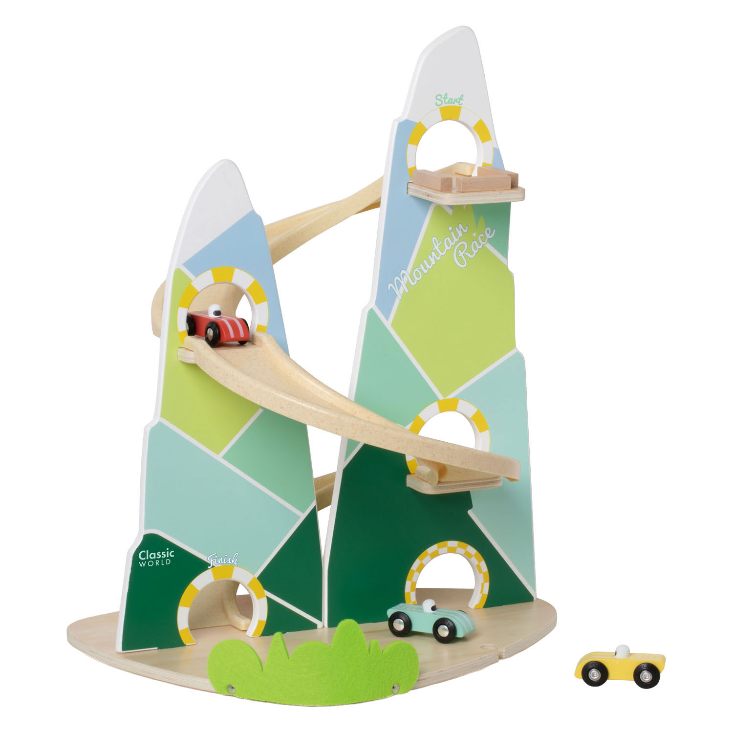 Circuit de course classique World Race Track à travers les montagnes - 10 pièces.