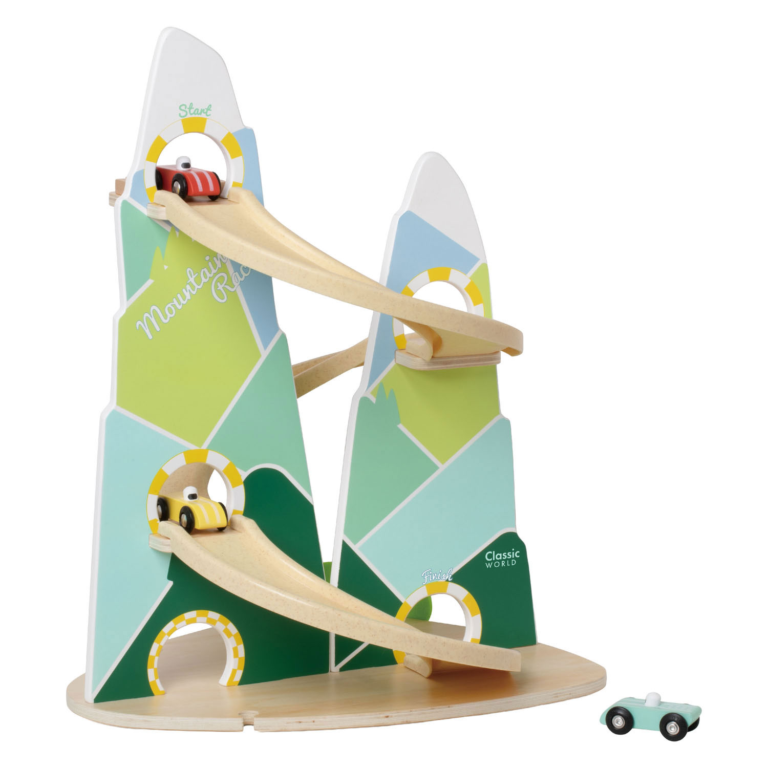 Circuit de course classique World Race Track à travers les montagnes - 10 pièces.