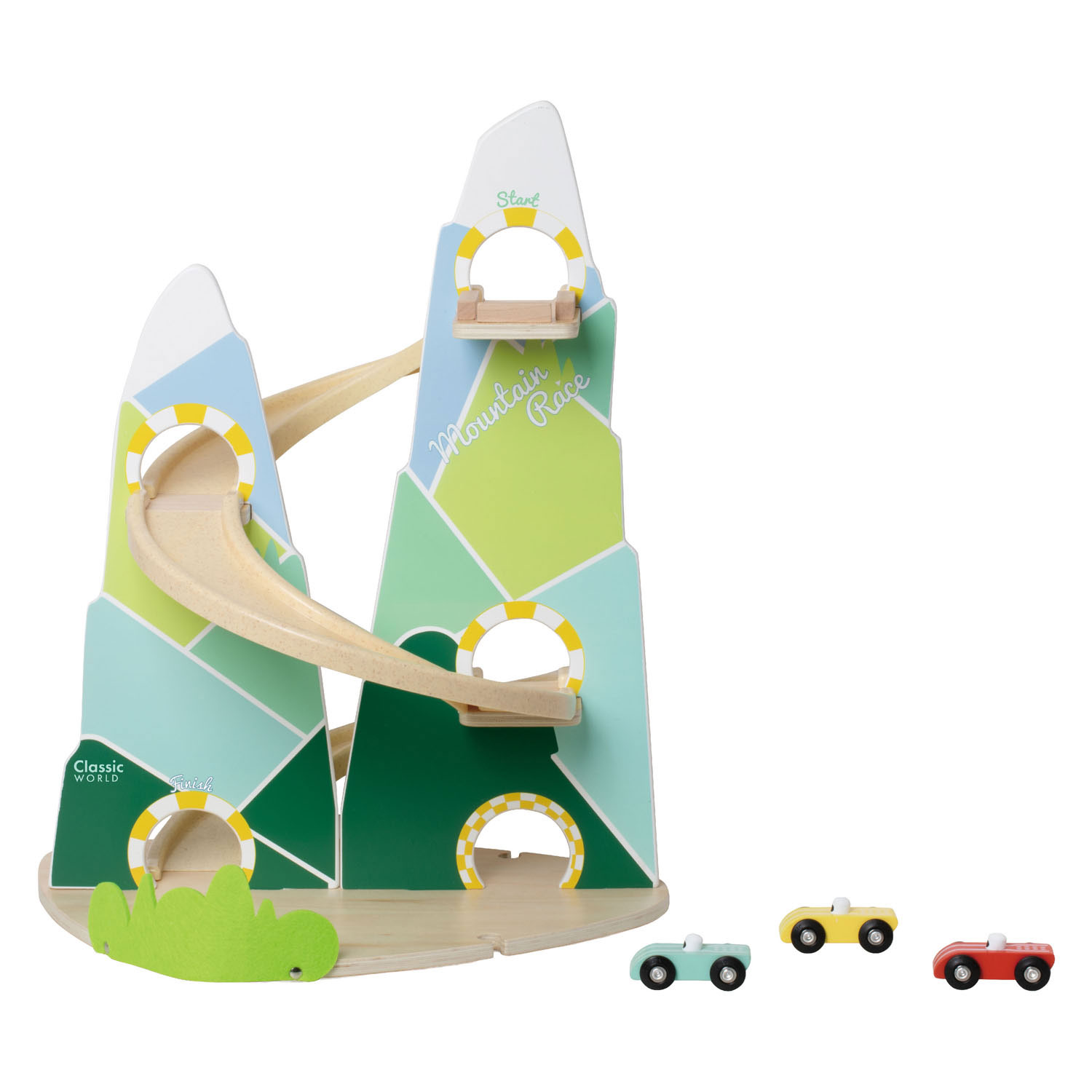 Circuit de course classique World Race Track à travers les montagnes - 10 pièces.