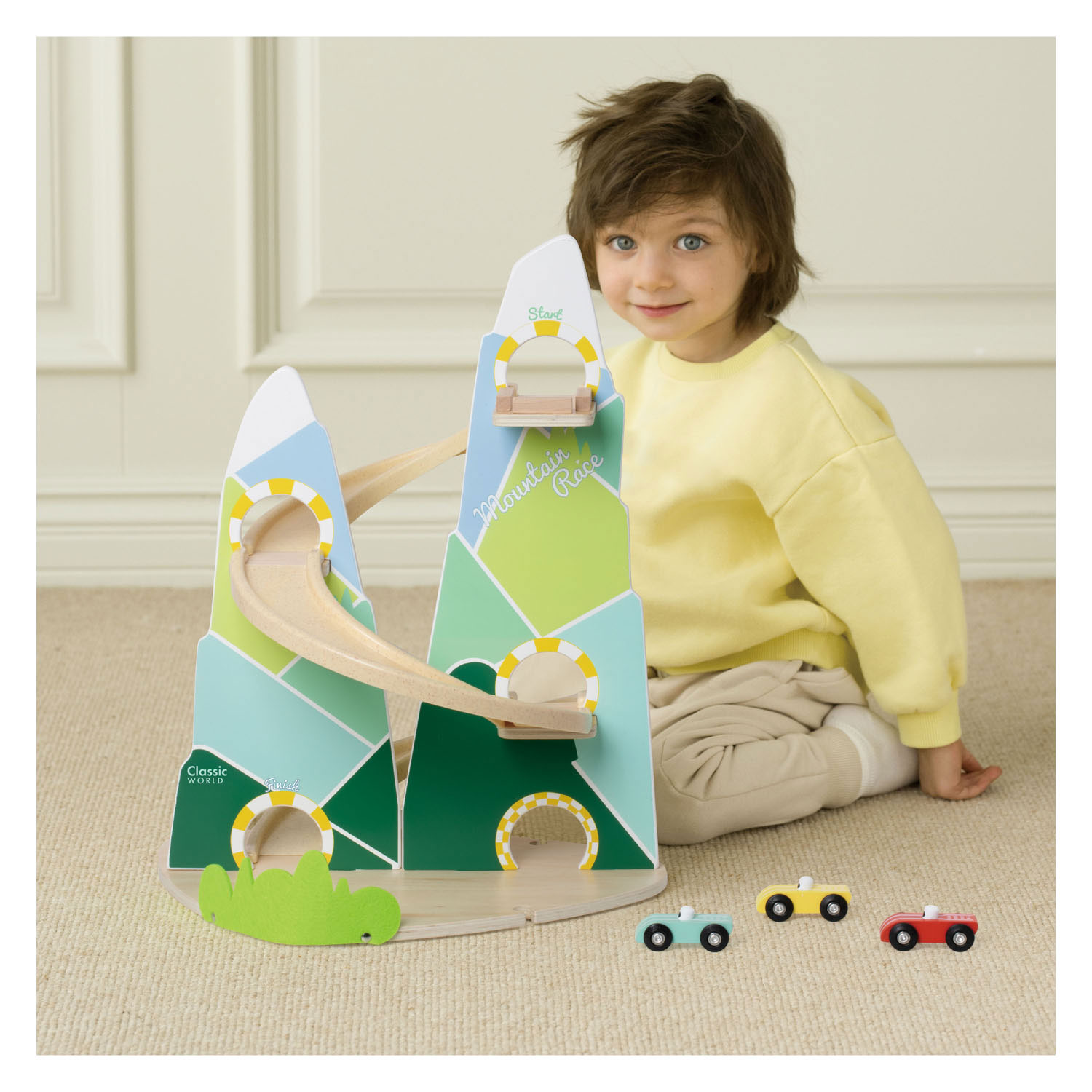 Circuit de course classique World Race Track à travers les montagnes - 10 pièces.