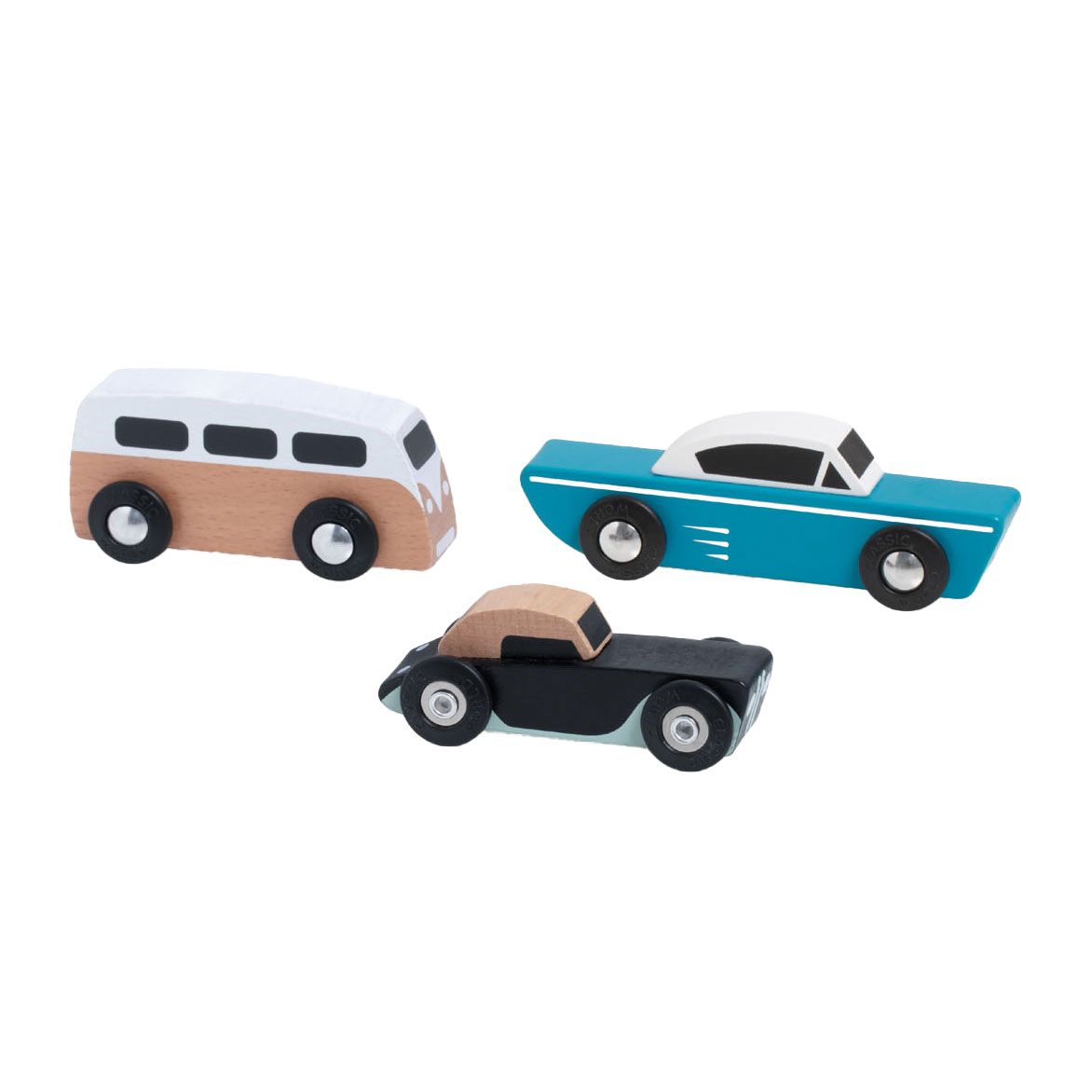 Classic World Holz-Tourenwagen-Set, 3-tlg.