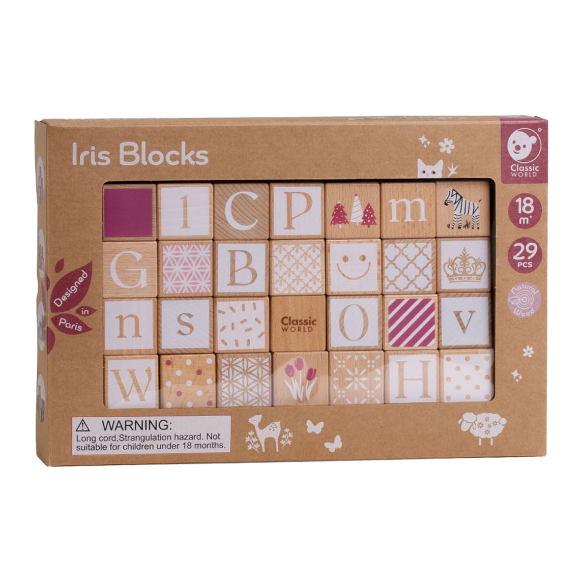 Blocs d'iris en bois Classic World , 29 pcs.