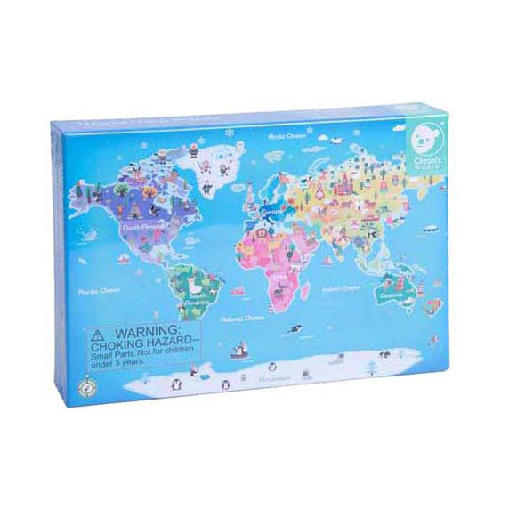 Classic World Puzzle Weltkarte – 48 Teile. Classic World Puzzle Weltkarte – 48 Teile.