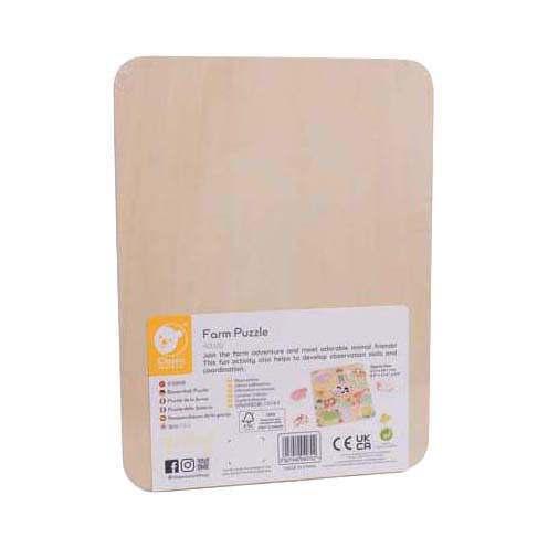 Classic World Houten Inlegpuzzel Boerderij, 12st. Classic World Houten Inlegpuzzel Boerderij, 12st.