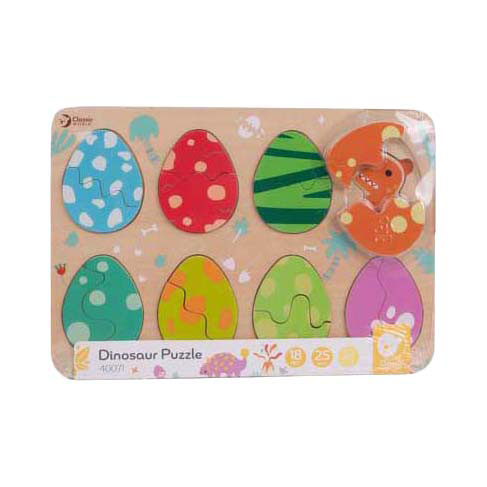 Classic World Houten Inlegpuzzel Dinosaurus, 25st. Classic World Houten Inlegpuzzel Dinosaurus, 25st.