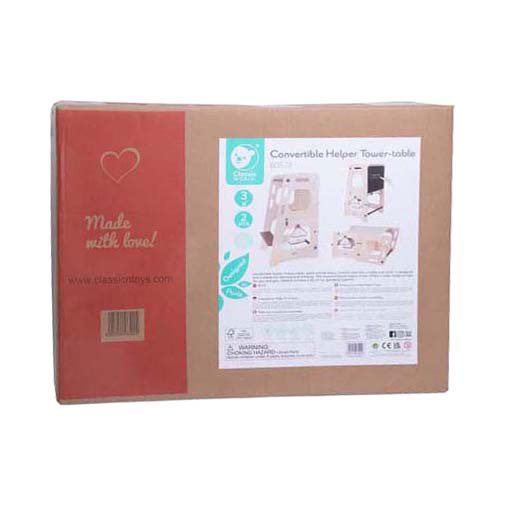 Classic World Houten 2in1 Leertoren en Tafel Verstelbaar, 90cm Classic World Houten 2in1 Leertoren en Tafel Verstelbaar, 90cm