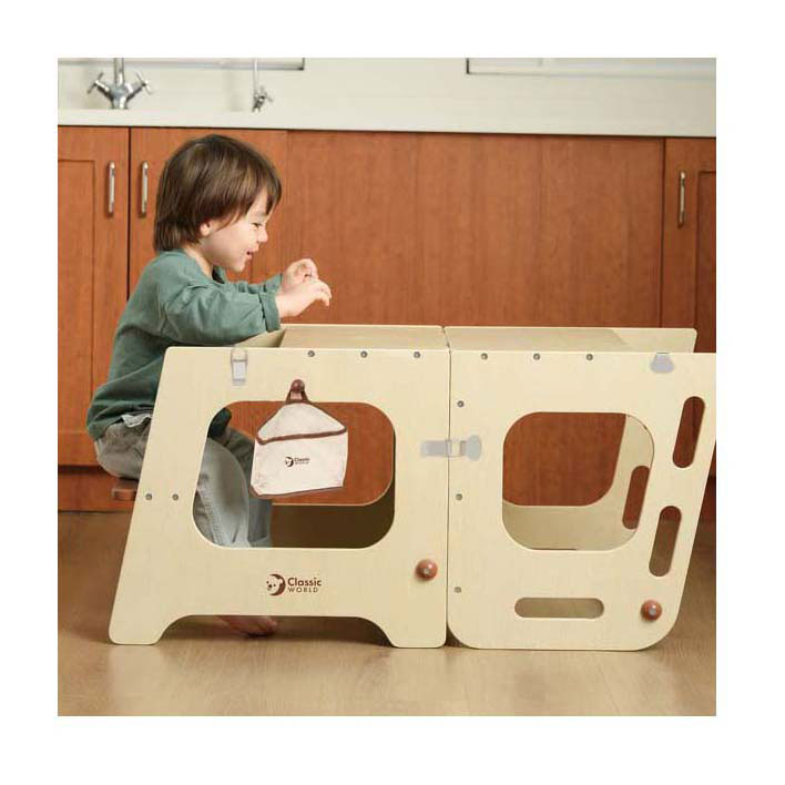 Classic World Houten 2in1 Leertoren en Tafel Verstelbaar, 90cm Classic World Houten 2in1 Leertoren en Tafel Verstelbaar, 90cm