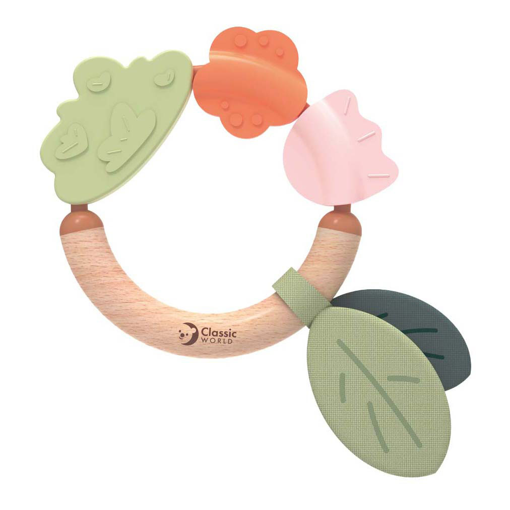 Anneau de dentition en bois Classic World, imitation gazon