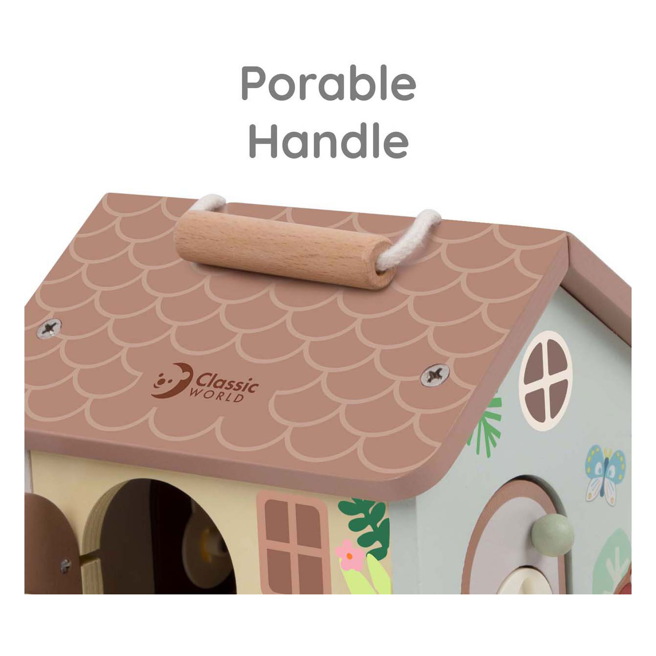 Maison en bois classique avec serrures