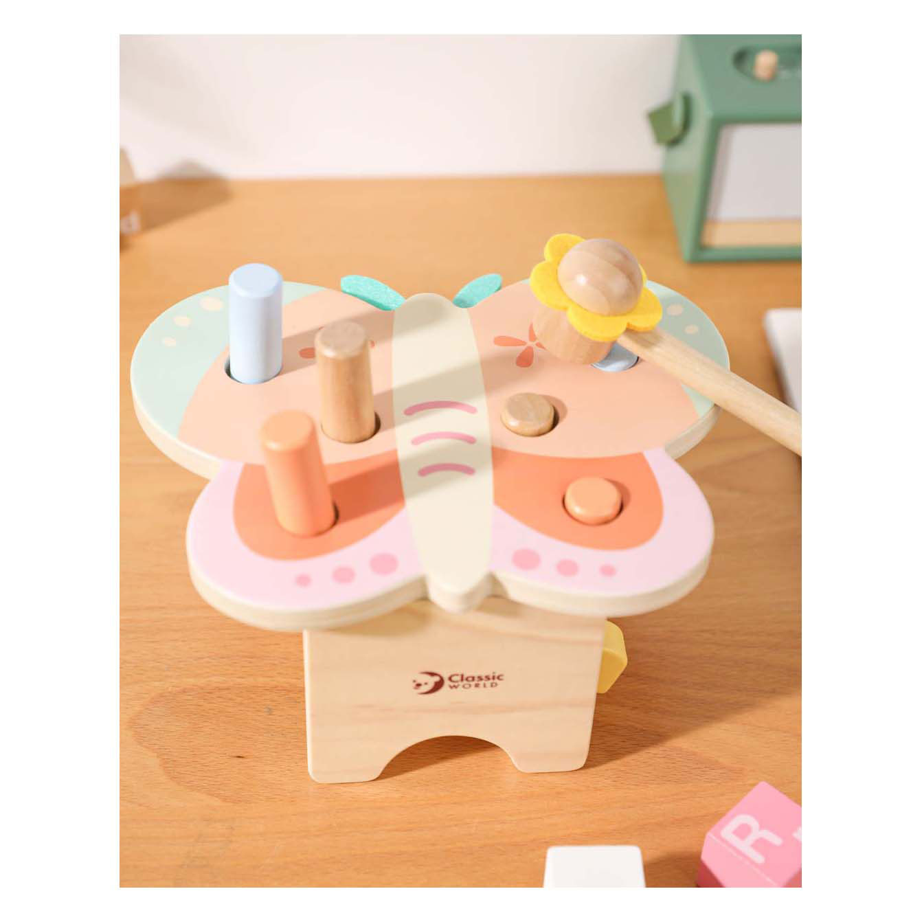 Classic World Houten Hamerbank Vlinder