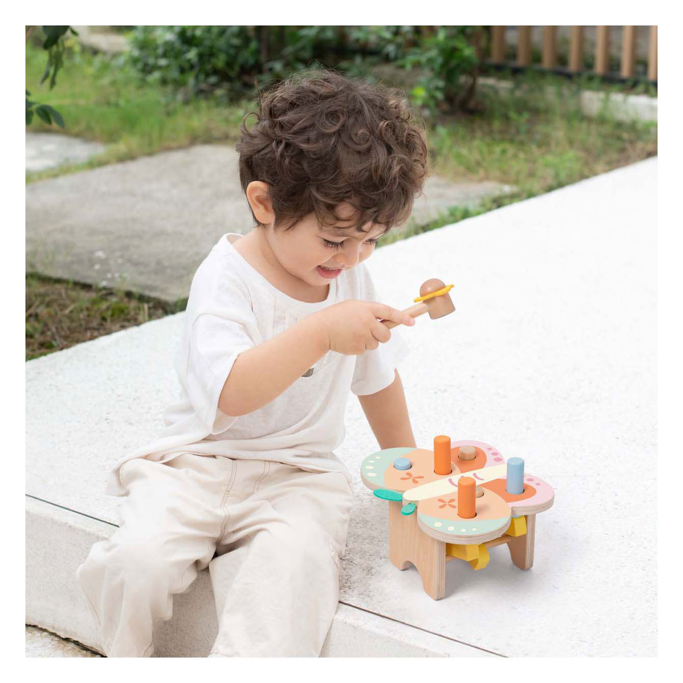 Classic World Houten Hamerbank Vlinder