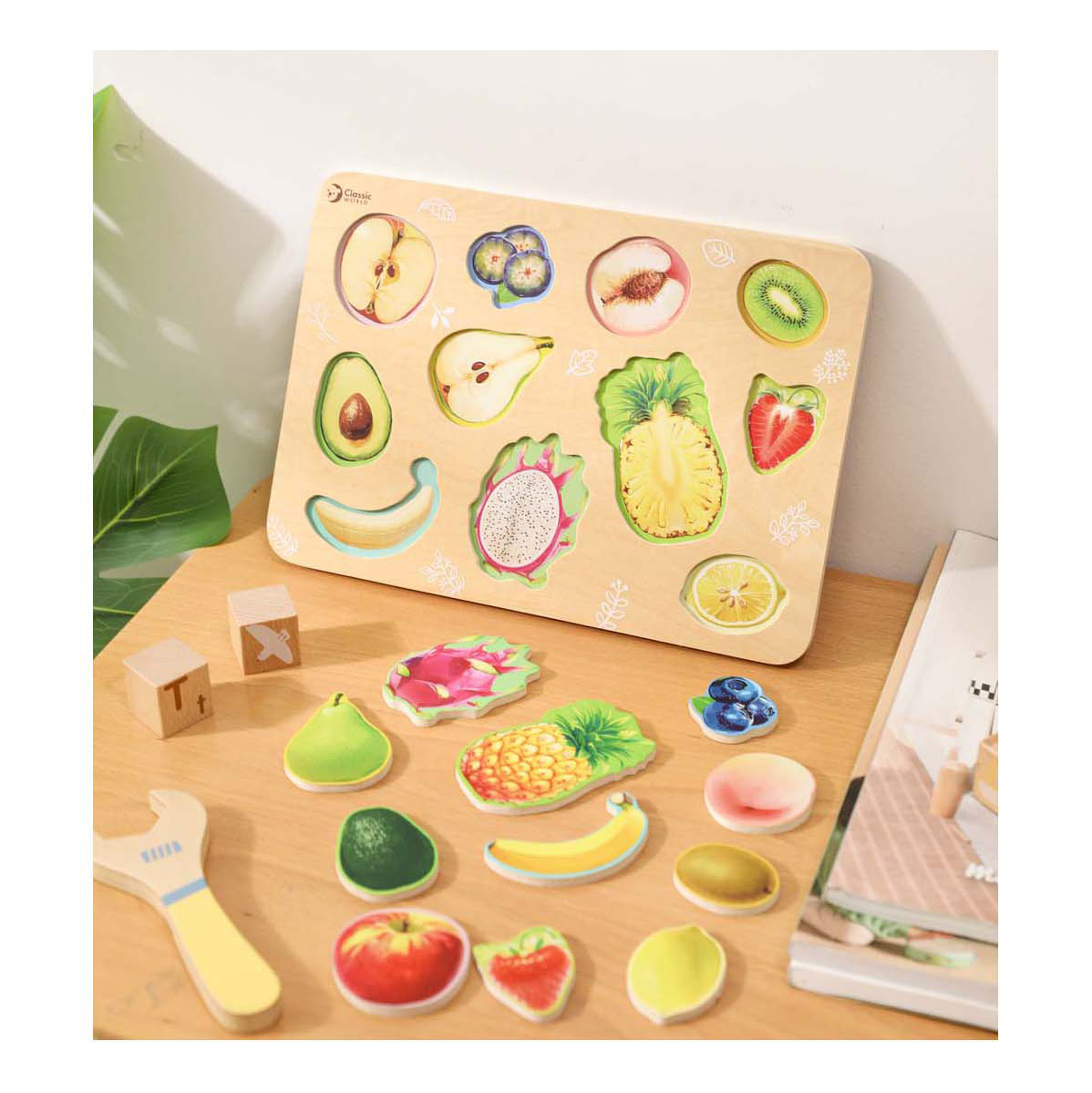 Classic World Houten Puzzel Fruit