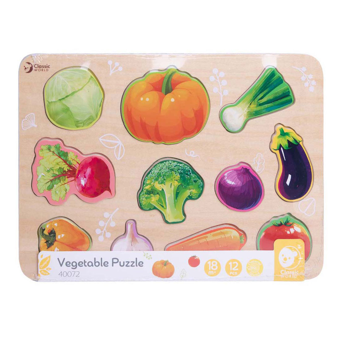 Puzzle en bois classique World - Légumes