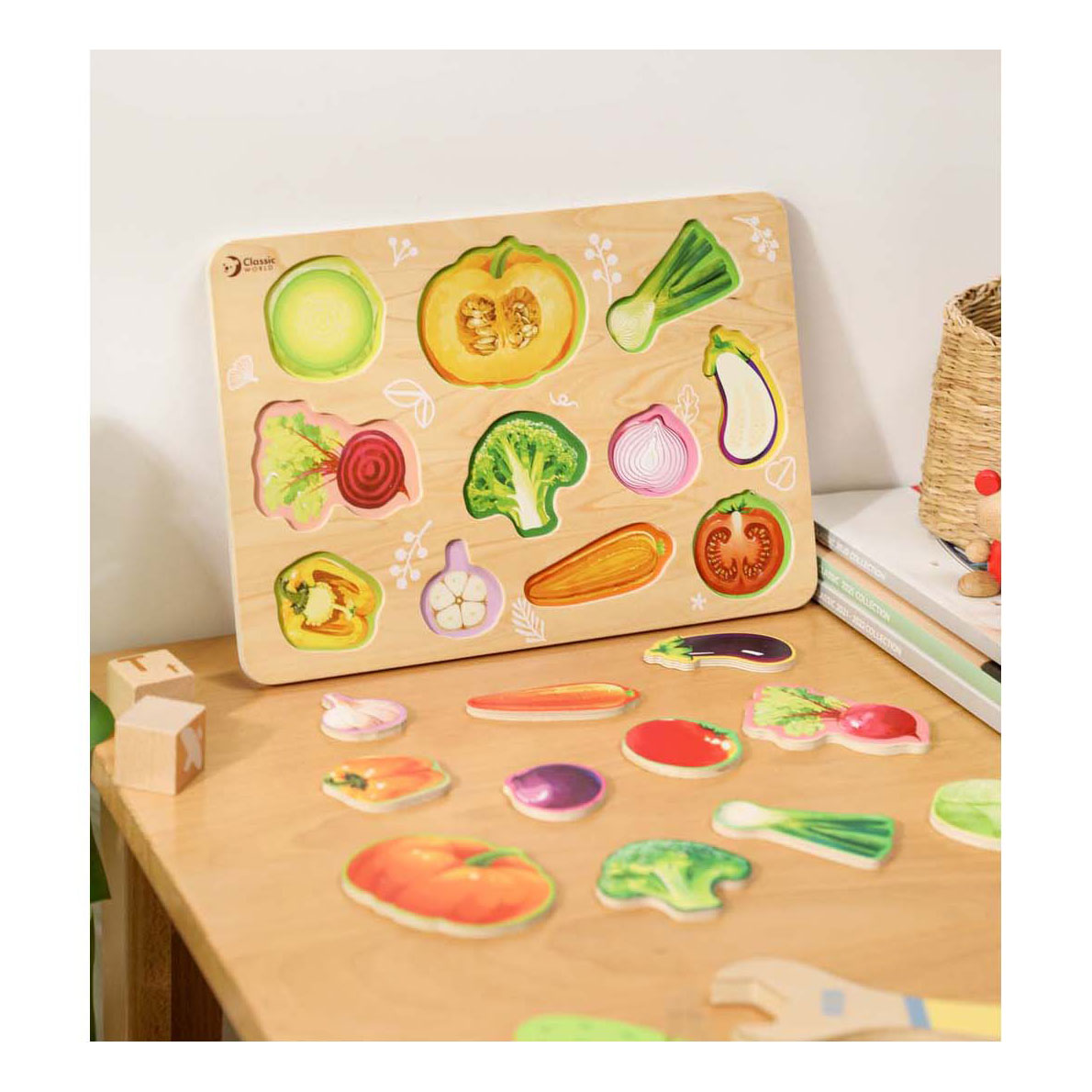 Puzzle en bois classique World - Légumes