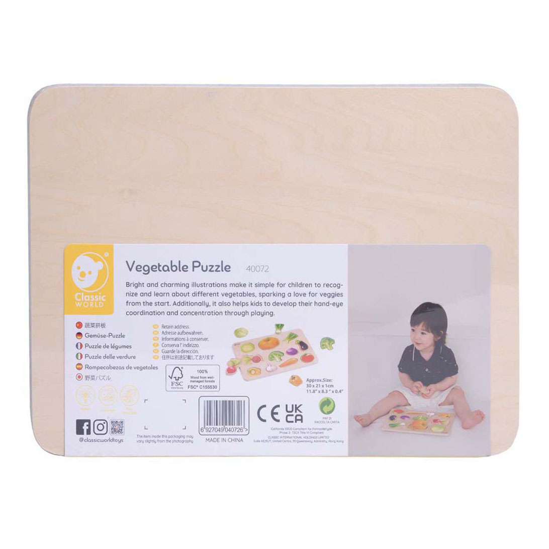 Puzzle en bois classique World - Légumes