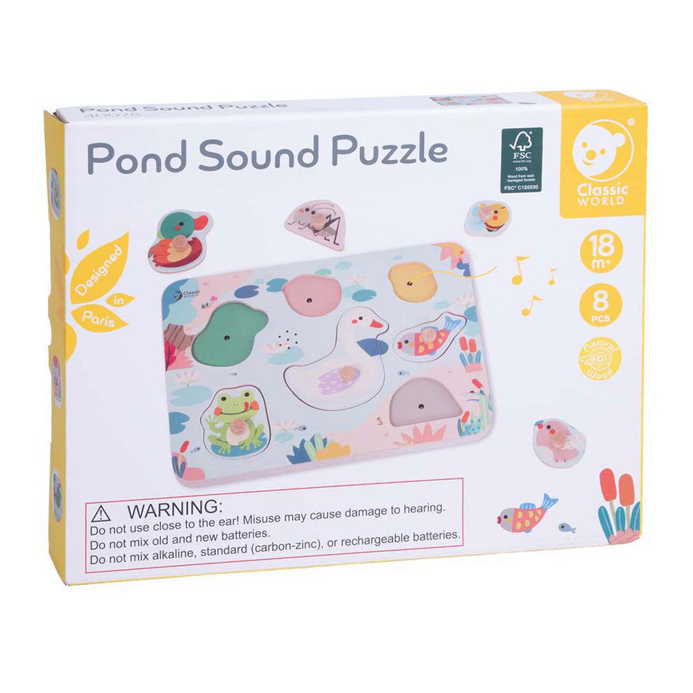 Classic World Houten Puzzel Poel met Geluid