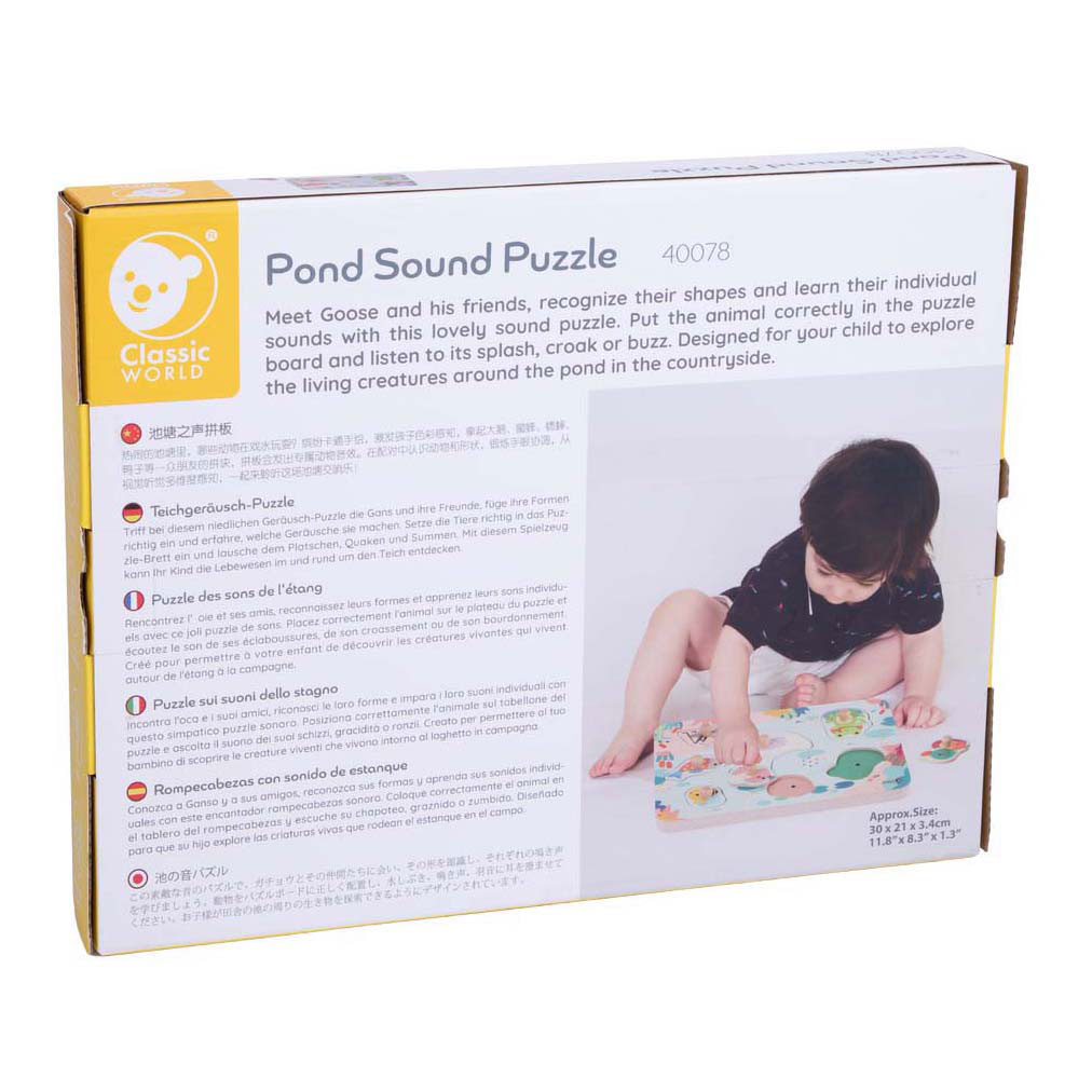 Classic World Houten Puzzel Poel met Geluid