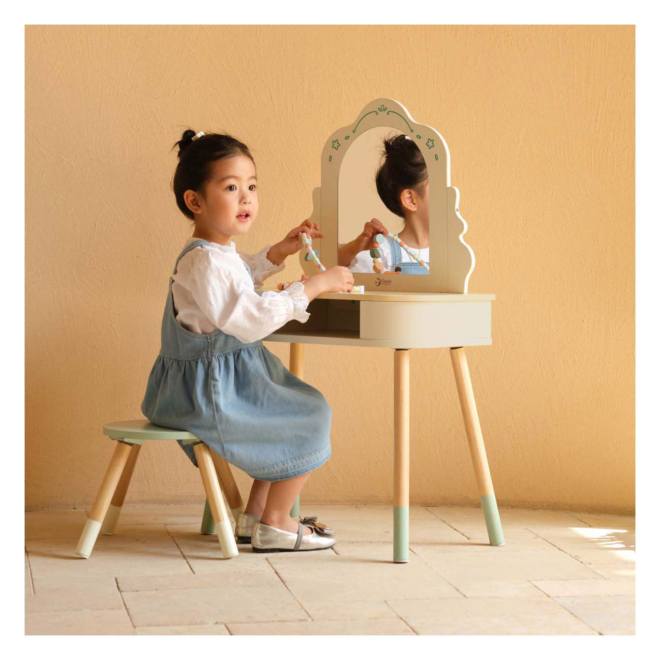 Classic World Houten Make Up Tafel