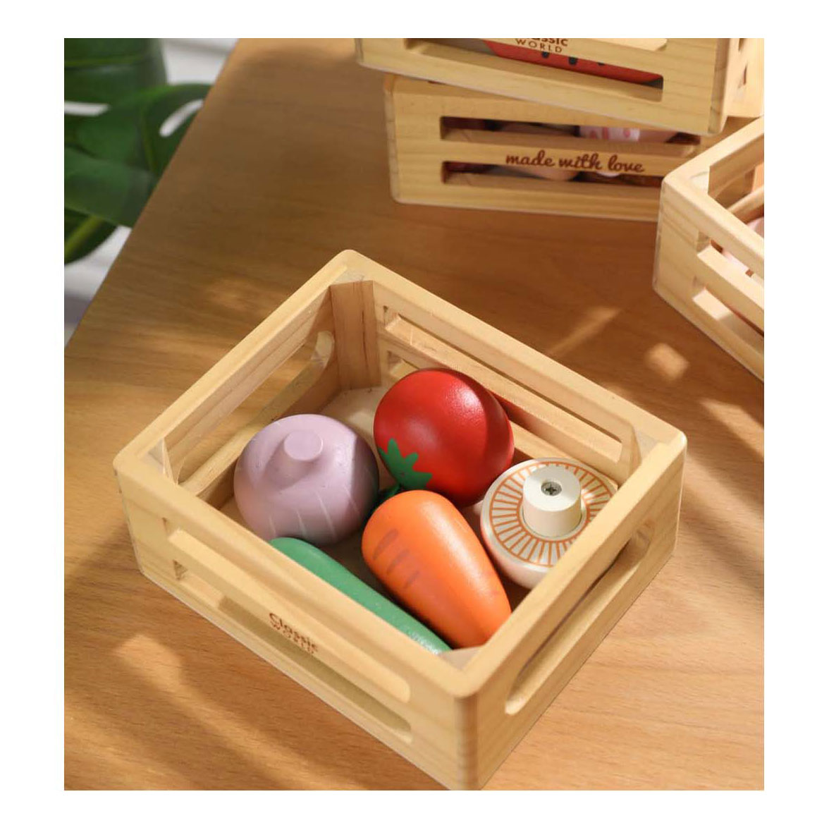 Classic World Houten Krat met Groenten