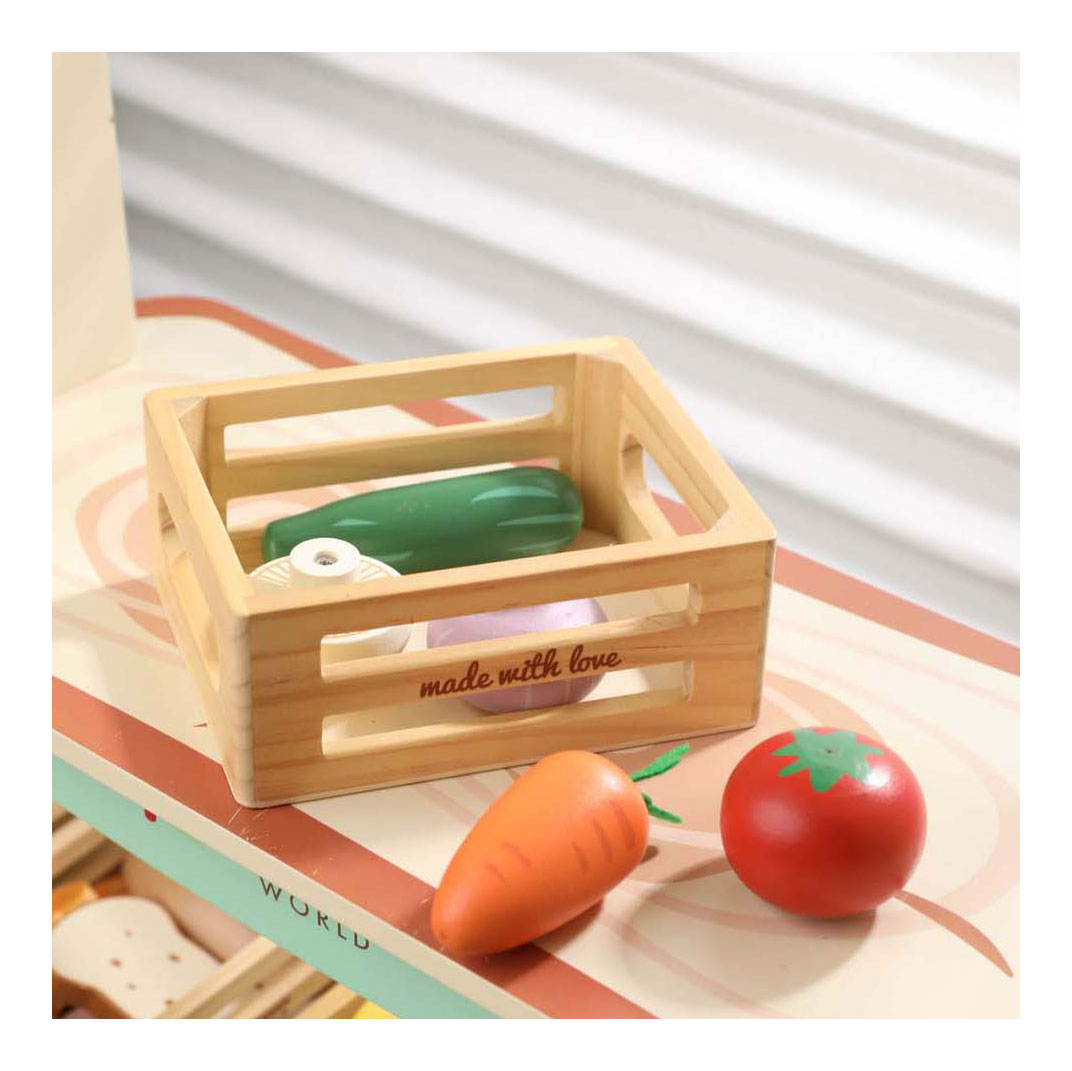 Classic World Houten Krat met Groenten