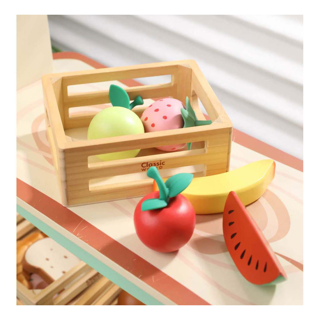 Classic World Houten Krat met Fruit