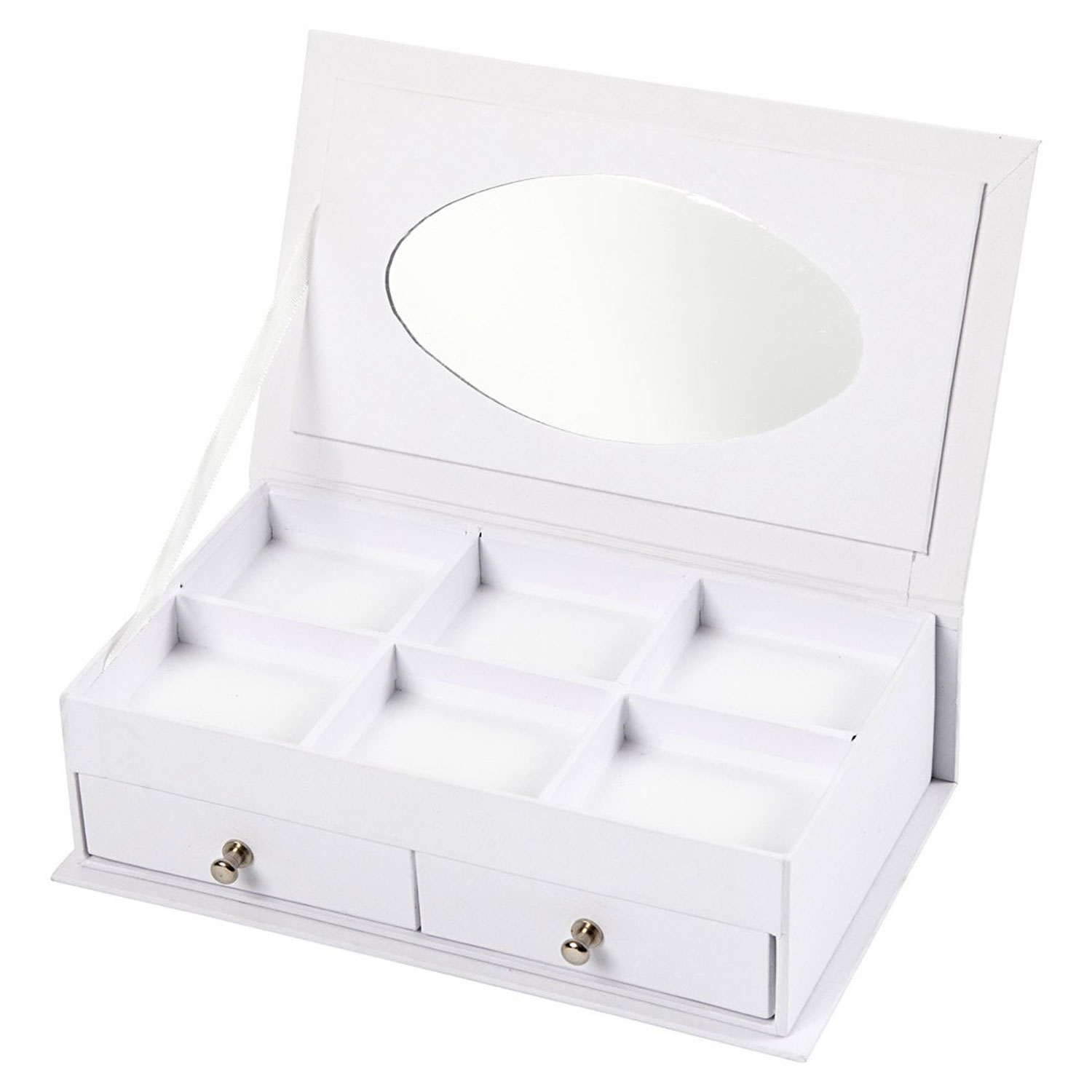 Boîte à bijoux Sirène en papier mâché avec miroir