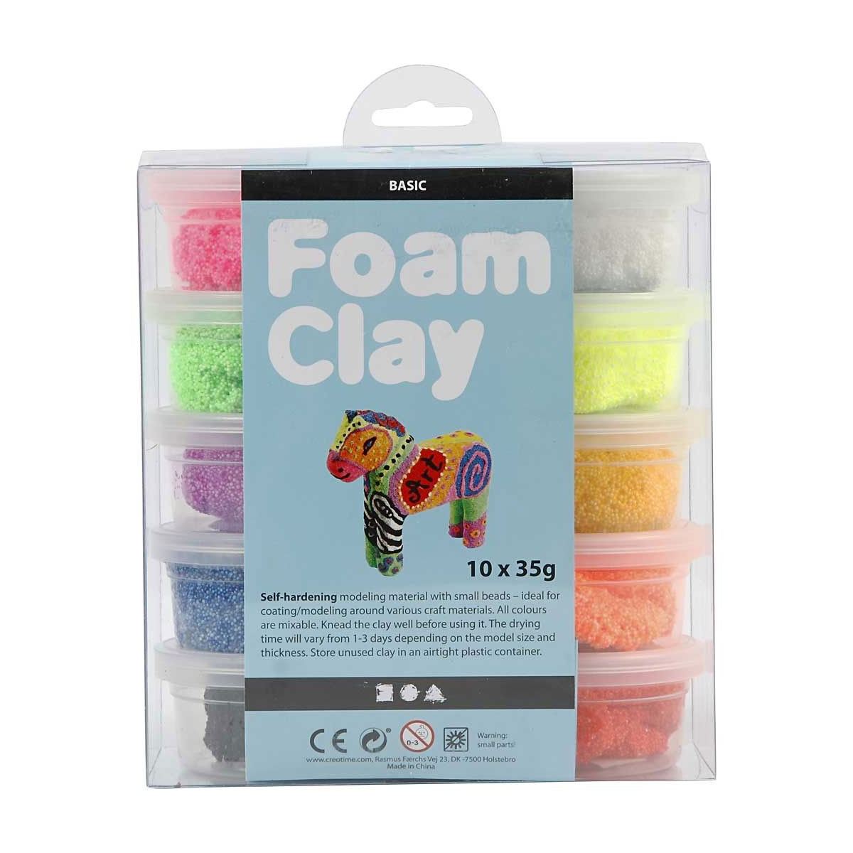 Foam Clay - Grundfarben, 10x35gr
