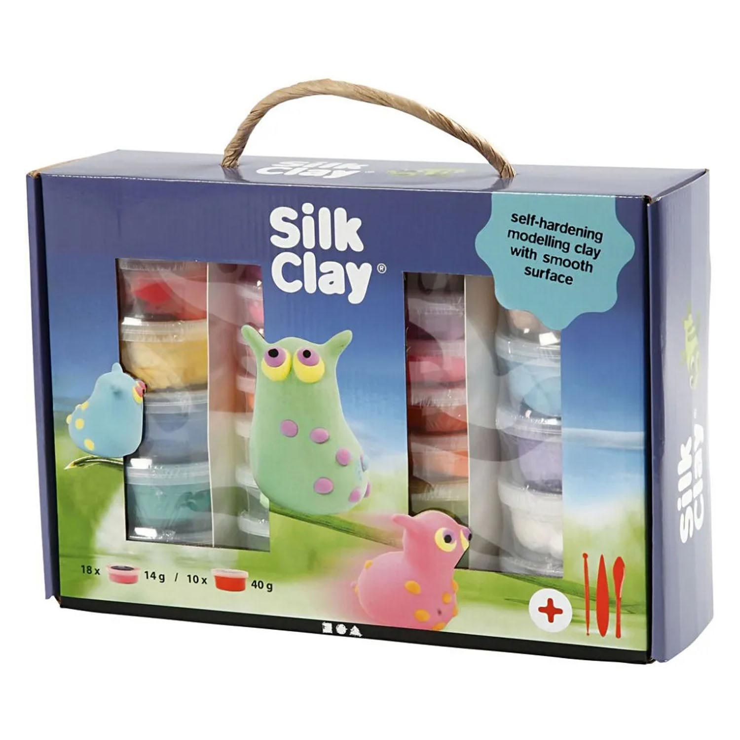 Silk Clay Set mit 28 Töpfen und Werkzeugen