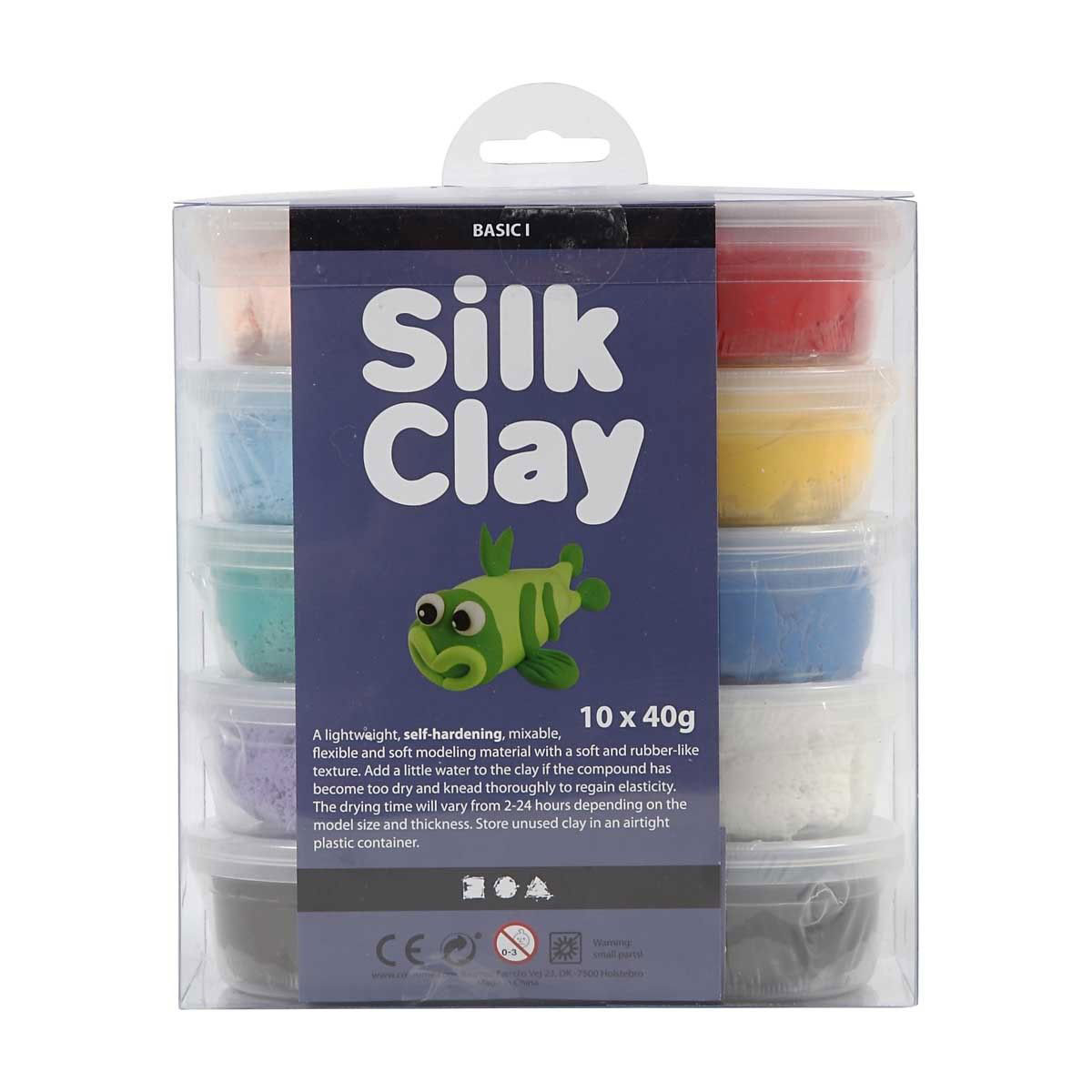 Silk Clay - Grundfarben, 10x40gr.