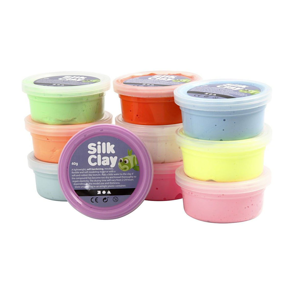 Silk Clay - Felle Kleuren, 10x40gr