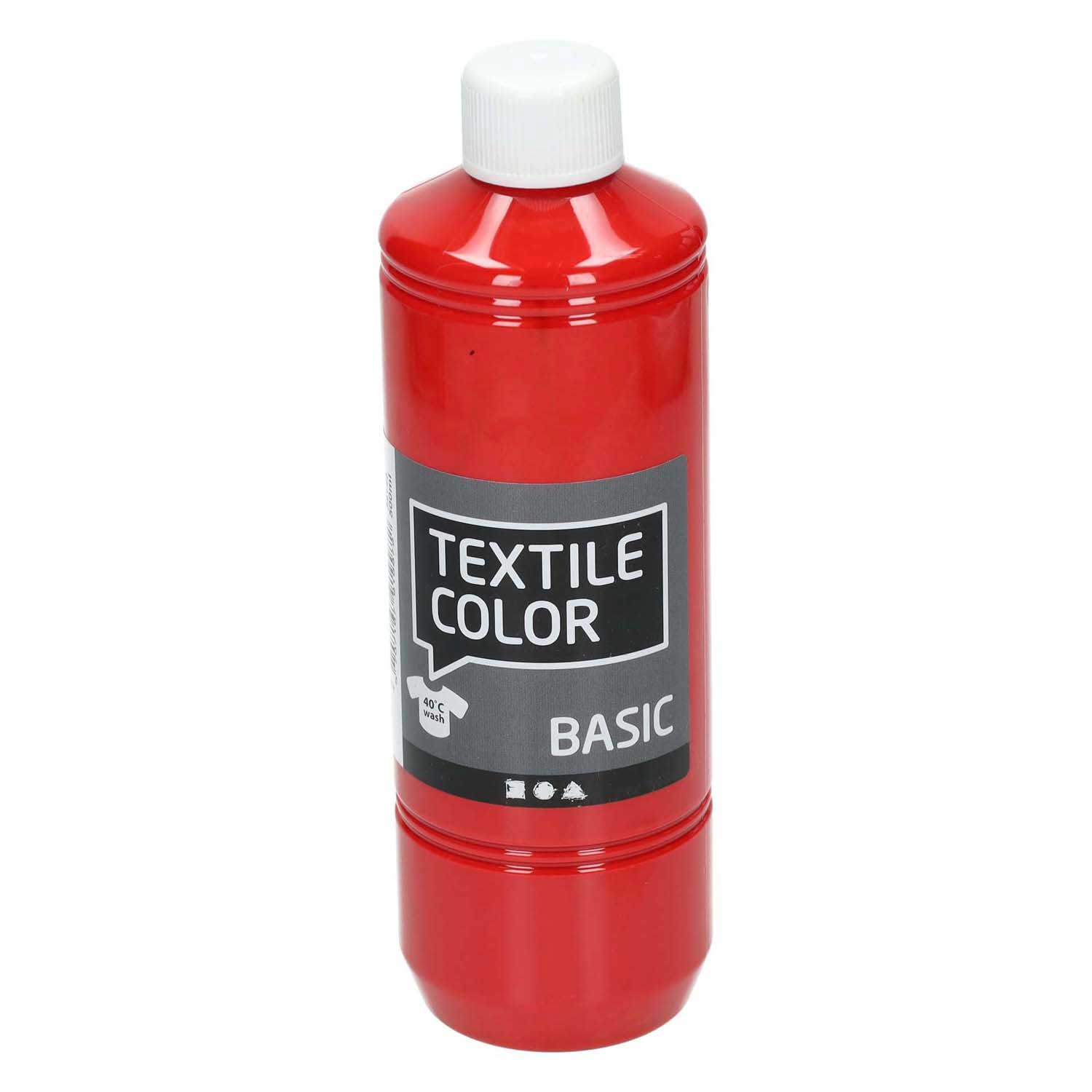 Peinture pour tissu - Rouge, 500 ml