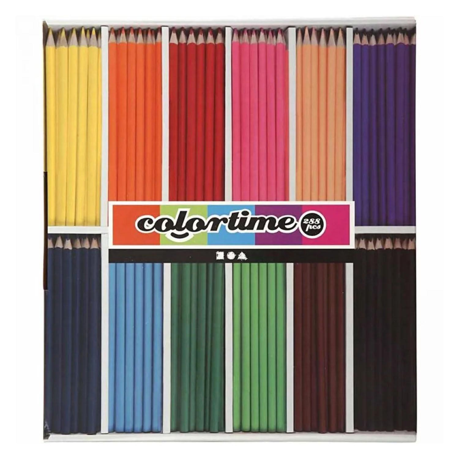 Crayons de couleur triangulaires – Couleurs de base, 288 pièces.