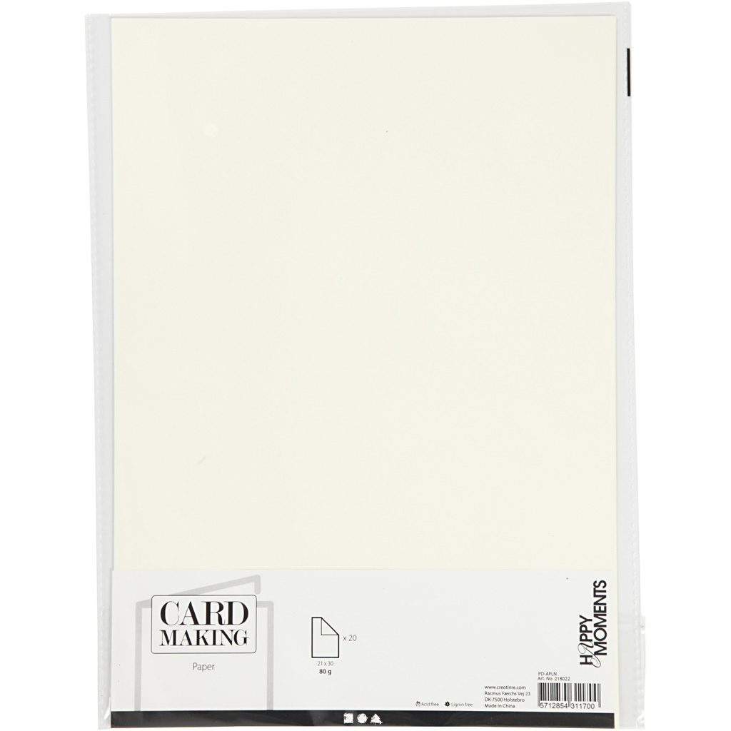 Papier Blanc Cassé A4 80gr, 20 pcs.