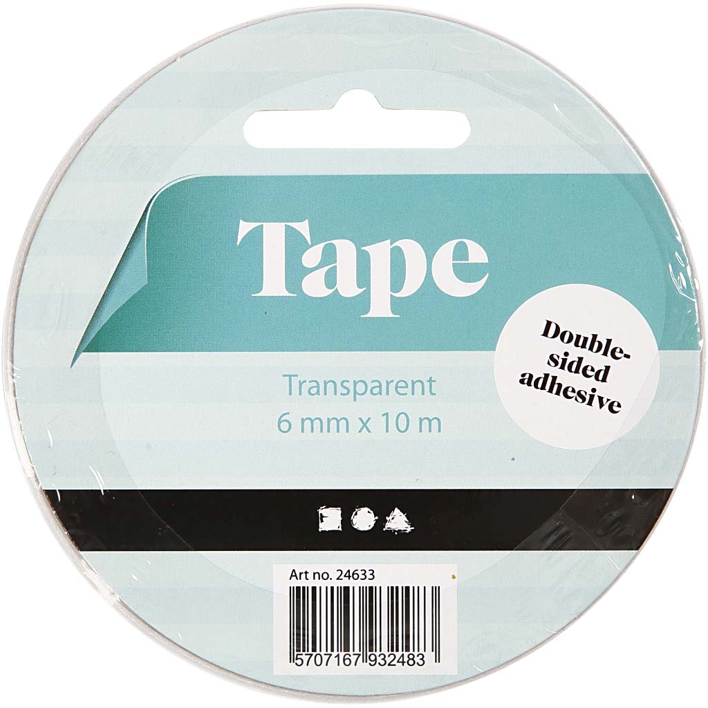 Dubbelzijdig Klevend Tape 6mm, 10m