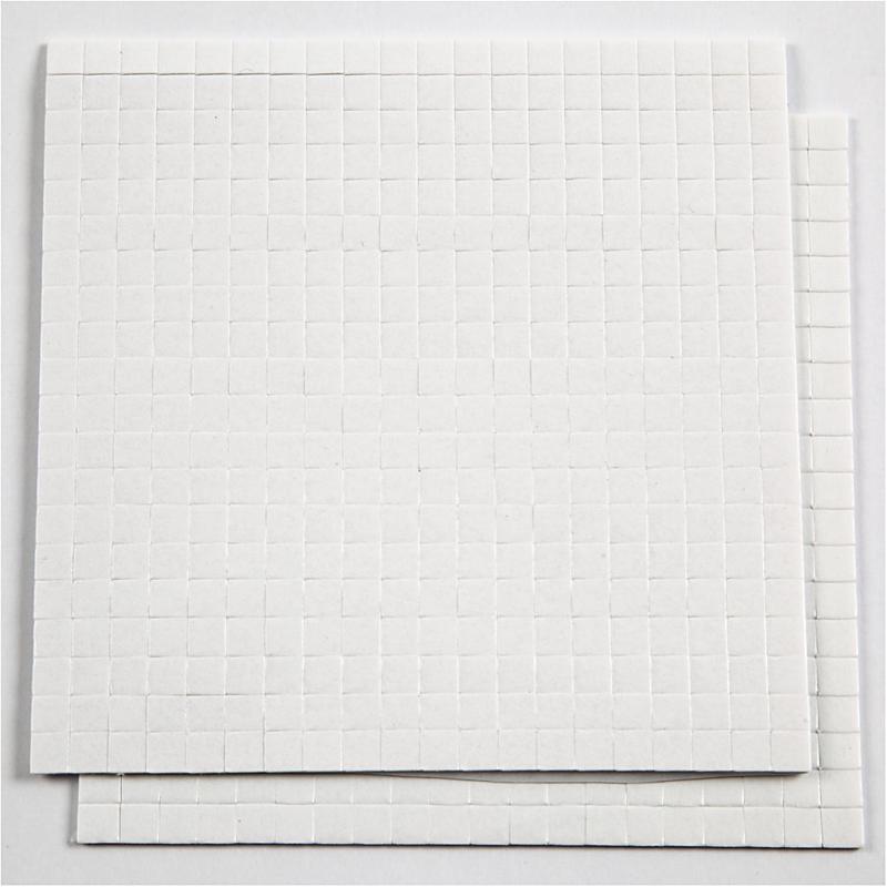 3D-Schaumstoffpolster, weiß, 5 x 5 x 1 mm, 2 Blatt