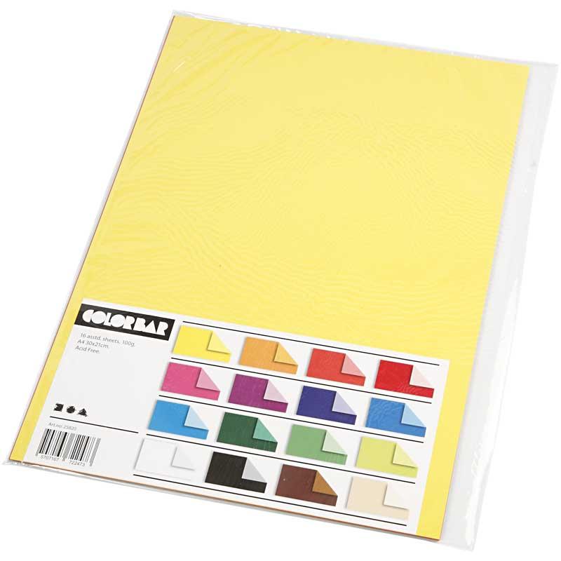 Walging Retoucheren bevroren Color Bar Papier Kleur A4 100gr, 16 Vellen online kopen | Lobbes Speelgoed